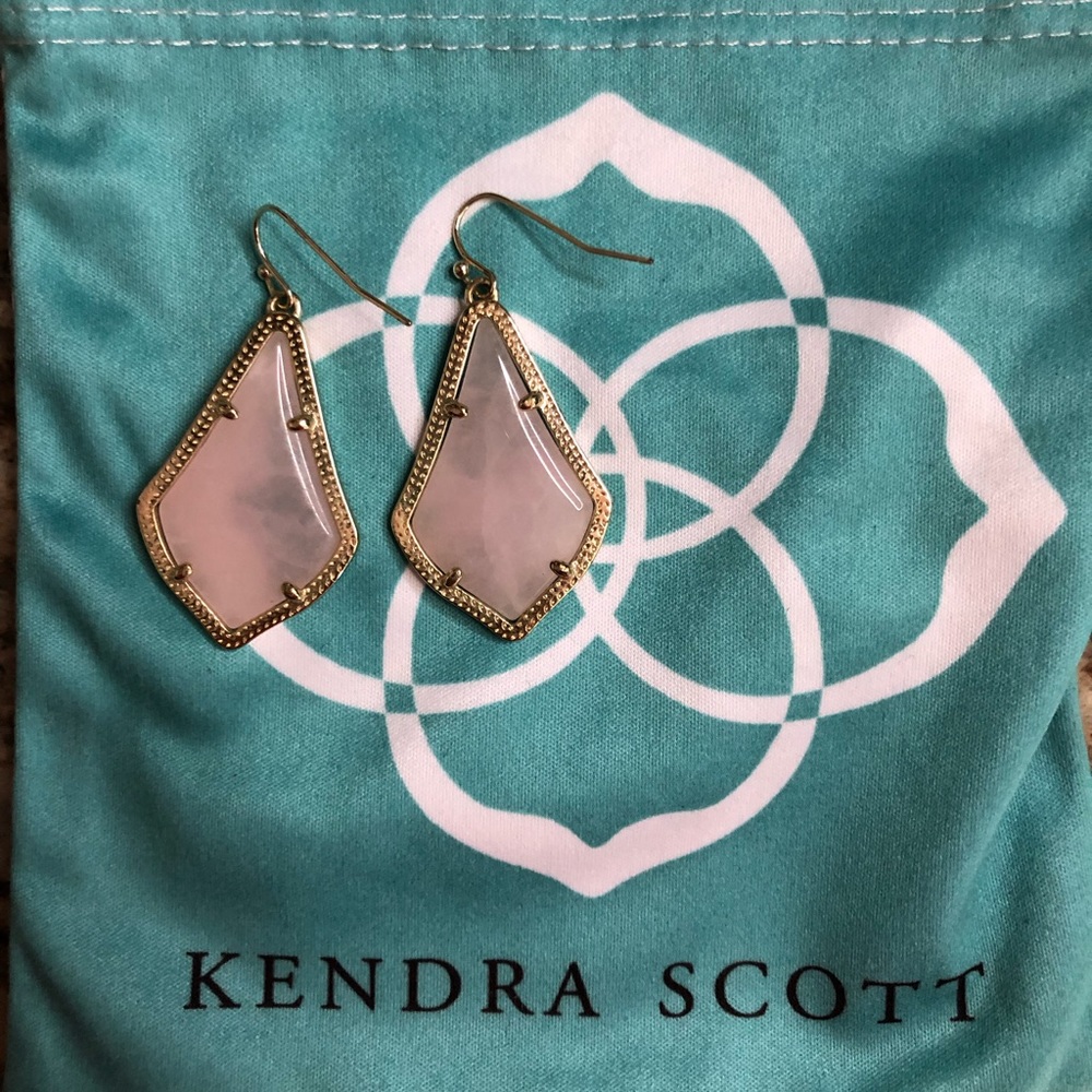 Kendra Scott Alex Drop Earrings rose quartz